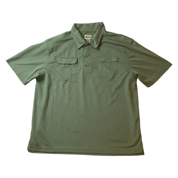 Gander Mountain Olive Green Vented Fishing Short Sleeve Shirt Mens XL - Picture 1 of 10